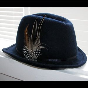 J Crew navy wool fedora - M/L Women’s